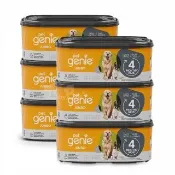 【Pet Genie】加拿大 Pet Genie 寵物鎖便桶 多層鎖臭塑膠袋匣-加長型*6入(鎖臭膠捲 寵物垃圾桶 鎖便桶匣)