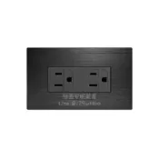 (店+)JYE中一❤️摩登黑 -接地雙插座蓋板組ø 1.6mm ø2.0mm(JY-M-1512-MRB