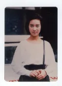 (嫻181)   黎美嫻  3*5 沖洗照片一張，早期圓角相片，保存還不錯!