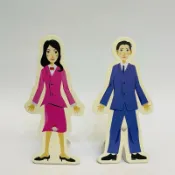 【台南玄米閣】紙紮 女管家 男管家 替身 魂身 僕人 佣人 可站立Q版紙人 金童玉女  紙紮屋 靈屋