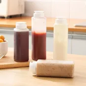 (店+)帶蓋可視刻度醬料調料瓶 (控量防漏擠醬瓶/按壓瓶)