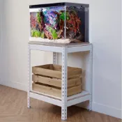 (店+)【空間特工】2x1x2.5尺兩層魚缸架 免螺絲角鋼 昆蟲箱架 觀察箱架 戶外魚缸 生態缸 層架 附層板 附腳套