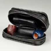 沙芬SAVINELLI煙斗工具個性真皮2鬥包便攜式煙斗包T231