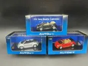 Autoart 1∶43 VW NEW BEETLE Cabriolet，大眾 甲殼蟲 敞篷版，紅