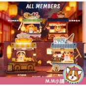 【M.M小舖】『現貨+預購』盒玩 蠟筆小新新醬出攤啦系列盲盒 盲抽 章魚燒 攤販 鯛魚燒 冰淇淋 餐車 一中盒4入