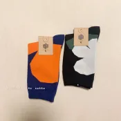 現貨+預購  日系雜貨 拼色 手繪花 棉質 女襪 彈性襪 marimekko 可參考