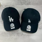 《Urban當天出貨》MLB x47 LA刺繡logo 水洗黑 棒球老帽Cap 鴨舌帽 IU 黃偉晉 BTS 大谷翔平