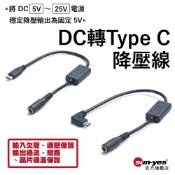 可選隔日到貨:DC轉TYPE C降壓線｜DC5~25V降至USB C 5V(3A)｜過壓短路保護/內正外負｜SY-935