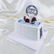 游泳池 比基尼 生日蛋糕 客製化 蛋糕 甜點 彌月 6 8吋 面交