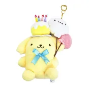 日本限定 SANRIO 布丁狗 三麗鷗  POM POM PURIN 生日快樂  絨毛娃娃 蛋糕帽 馬芬氣球 派對
