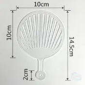客製化【扇子】日韓站應援 迷你大王扇子扇骨娃 用塑膠透明骨架 圓形 手工咕卡diy 訂製 logo