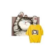 (店+)KUSO 搞笑 情侶裝 純棉短T MIT台灣製【YC686-7】 KUSO睡覺貓 動物萌寵 快速出貨
