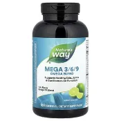 【iHerb】然萃維, Mega 3/6/9 歐米伽脂肪酸軟凝膠，酸橙味，180 粒軟凝膠