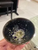 台灣陶藝師 林振生製 曜變黃金七彩杯