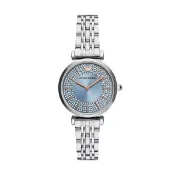 大高雄鐘錶城 EMPORIO ARMANI 亞曼尼 Gianni T-bar系列 AR11594 綺麗夢境環鑽女錶 32mm｜樂天領券現折★全館特惠中★指定刷卡回饋10%