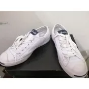 CONVERSE Jack Purcell LP 特仕款 全白 開口笑 皮革 皮質 荔枝皮 156379C  24號