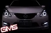 GAMMAS-HIDGMS台中廠 nissan-BIG tiida-6代遠近電磁閥魚眼~PVC/LED光圈天使眼
