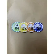 【企載萊】台灣現貨 加重籌碼 賭場專用籌碼盒 可自行搭配 四種面額 共80片 輕巧好上手  賭場唯一指定