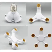 LED E27 燈頭分接器一分多燈頭座 一分二 一分三 一分四 一分五 轉接燈座 轉換器 分接座