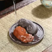 全球選品1館 生活百貨 貔貅茶寵擺件水牛扭轉乾坤可拆分手工茶藝紫砂茶盤茶玩茶道茶具