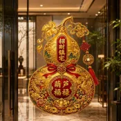 🔥臺灣出貨🔥10.9🔥靜電玻璃窗貼 招財福祿窗花 免膠可移除門窗貼紙 春節新年佈置 喬遷婚禮裝飾壁貼 15至70公