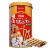黑師傅捲心酥X柴語錄-歐可真奶茶口味(每罐400g)1Can罐【萬家福】