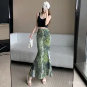 野梅Studio9257人多次消費🔄 復古雪紡碎花半身裙女2026夏季新款高腰顯瘦a字裙修身包臀魚尾裙百搭半身裙 韓係半