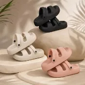 【iSlippers】兩穿式-厚底防滑涼拖鞋-多色任選