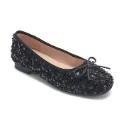 【steve madden】輕奢亮片蝴蝶結平底鞋 TWDIANE(黑色)