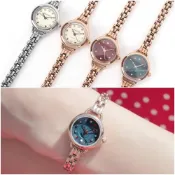 (店+)韓國品牌 STACCATO  彩鑽小圓錶 鋼帶手鍊錶 女錶 手錶 ST621