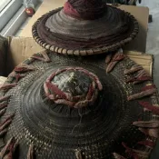 優選新品古代遮陽防曬斗笠帽古風俠客特色纏布覆古武俠氛圍感漁夫帽遮陽帽限定