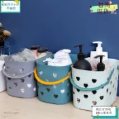 【洗澡籃】手提洗浴籃 浴室收納籃 塑料沐浴洗漱籃 澡堂置物籃 收納筐 宿舍浴室盥洗用品收納 手提瀝水設計 露營旅行便攜