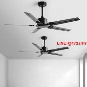 美式復古工業風吊扇餐廳客廳風扇大風力商 無燈吊頂家 帶電風扇