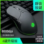 常鴻萬貨行 英菲克辦公游戲滑鼠有線靜音6鍵宏編程8800DPI發光家用大鼠B1