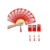 (店+)扇子紅包 紅包袋 紅包 十二生肖 新年 過年 包裝袋 壓歲錢 折疊紅包 紅包 創意紅包 醒獅紅包