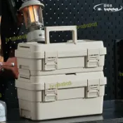 玖仟甄選館 家用手提五金工具箱車載露營工具收納箱戶外美術畫筆工業風整理箱