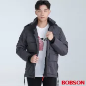 BOBSON 男款連帽中長版羽絨外套(83031-87)
