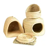(店+)【LIKE PET】寵物倉鼠草窩 (倉鼠草墊 天然牧草 寵物腳墊 兔子腳墊 稻草草墊 蘋果枝 甜竹 倉鼠遊戲 倉鼠草窩)
