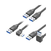 (店+)【econtrol 易控王】0.15M~2M USB3.0公對公彎頭傳輸線 鍍鎳接頭 多層屏蔽 鍍錫銅線芯 (30-775-01)