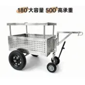 （定金）加厚移動可摺疊小吃車戶外萬能小推車餐車夜市多功能不鏽鋼擺攤車