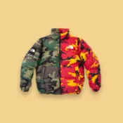 JCI：Supreme x The North Face Split Nuptse 半剖迷彩羽絨外套  拼接 /