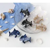 客秋皮～ 夏日 海洋 游泳 渡假 潛水 動物 浮淺 鯊魚 豆腐鯊 個性 環保 側邊夾 瀏海 碎髮 髮夾 髮飾 迷你 抓夾