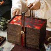 台灣出貨 送禮禮盒 新年包裝盒 新年禮盒 過年禮盒 新年禮盒包裝中式禮物盒堅果乾春節零食喜糖成品木盒通用盒子