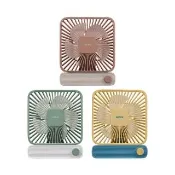 【KINYO】復古靜音充電風扇/USB風扇/手持扇  高續航/無段式風量/Type C充電 (UF-2652)
