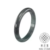 【漢石齋】天然翡翠A貨 全玉戒指 冰種山水墨翠(厚度2.5mm)