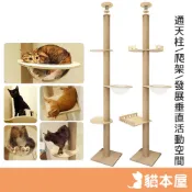 貓本屋 實木通天柱 【免運現貨】 太空艙通天柱 高度可調整 通天柱 實木跳板 貓跳台 爬架 貓樹 貓抓柱 頂天立地貓跳台
