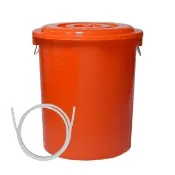 【G+ 居家】1入台製RO廢水收集桶86L(附蓋附提把 隨機色 儲水桶/萬用桶/回收桶/塑膠桶/鐵環提桶)