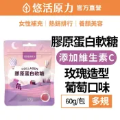 【悠活原力】膠原蛋白軟糖 葡萄口味(60克/包) 養顏美容 Q彈粉嫩 水解膠原蛋白 小分子好吸收
