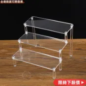 桃園快速🚚階梯式壓克力架 展示架 透明 黑色 置物架 多層 收納架 層架 飾品展示 擺攤 桌面收納 模型公仔 手辦