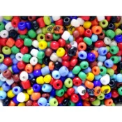 【非織不可】原住民珠 5mm  陶瓷珠 40公克裝 混色 玻璃珠 文化珠 串珠材料